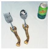 Haevy Brass Two Saints Serving Dining Tools