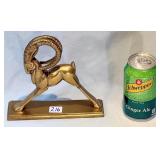 Vintage Solid Brass Ibix Ram Figurine