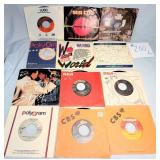 Twelve 1980's 45's Vinyl Records