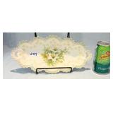 Antique RS Prussia White Lily Celery Relish Dish