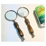 Two Vintage Style Matching Magnifying Glass