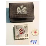 A.E. Williams Pewter & Inlay Trinket Box