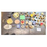 Vintage Ladies Pins & Keychains Collection