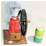 Heavy Cast Iron & Wood Coffee Mill Grinder