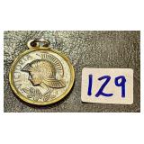 Antique Queen Victoria Roman Soldier Pendant