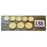 Eight Vintage Nederlands Silver Coins