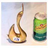 MCM Vintage Brass Swan Figurine