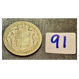 1922 Great Britain George V Half Crown Coin