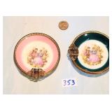Early French Fragonard Porcelain Ashtrays
