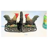 Cast Iron Rooster Bookends