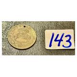 1890 Token of Esteem Game Counter Brass Coin