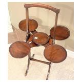 Rare Mahogany 'Monoplane' Folding Stand