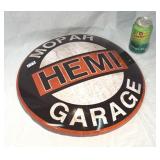 Mopar Garage Convex Metal Sign