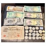 Vintage International Coins & Paper Currency