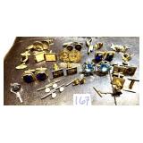 Gents Vintage Cuff Links & Tie Pin Lot
