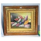 Beautiful Early Floral Oil on Board