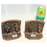 Antique Heavy Cast Angelus Bookends