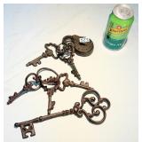 Heavy Cast Iron Keys & Lock