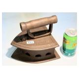 Antique Cast Coal Iron Wooden Handled