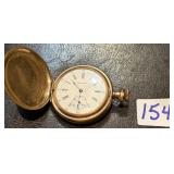 American Waltham Cashier Gold Pocket Watch