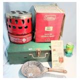 Vintage Coleman Heater 518B & Stove
