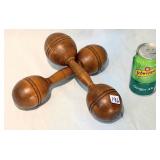 Pair of Antique Wooden Dumbells