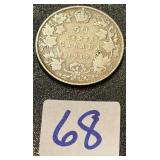 1919 Newfoundland Canada Fifty Cent Coin