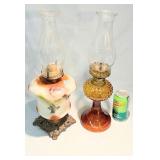 Two Antique Oil Lamps