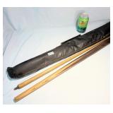 Pool Cue 2 Piece With Case