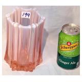 Vintage Fenton Pink Rose Opalescent Glass Vase