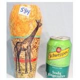 Vintage Giraffe Motif Vase