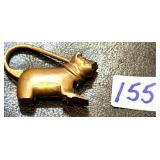 Antique Chinese Brass Foo Dog Padlock