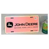 Metal John Deere License Plate Sign