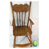 Antique Child's Press Back Chair