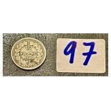 1841 France Silver ï¿½ Franc King Louis Philippe 1