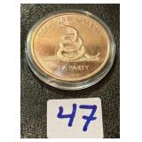 Don't Tread On Me Golden State Mint 1 Ounce Coin