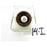 Custome Made Sterling Silver & Pearl Ladies Ring