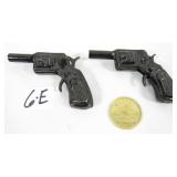 Pair of 1930's German Metal Toy Pistol Cap Guns