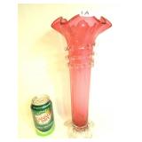 Lovely Antique Cranberry Glass Vase