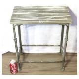 Painted Iron & Wood M.C.M. Side Table