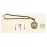 Victorian Sterling Silver Pocket Watch Fob Medal