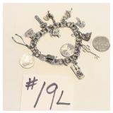Sterling Silver Charm Bracelet
