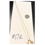 10KT Gold Chain & 2 Charms