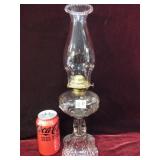 3rd of 10 Bullseye Glass Antique Oil Lamps