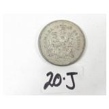 1960 Canadian Silver Half Dollar Coin