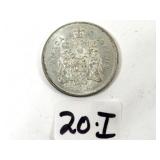 1960 Canadian Silver Half Dollar Coin