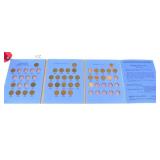 Canadian Small Cent Coins In Blue Folder