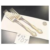 2 Sterling Silver Dinner Forks