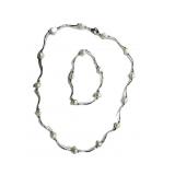 Cultured Pearl Necklace and Bracelet