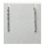 Sterling Silver CZ Wire Earrings